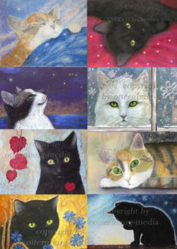 Katzen - Postkarten Set